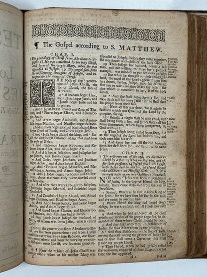 Antique King James Bible 1719 John Baskett