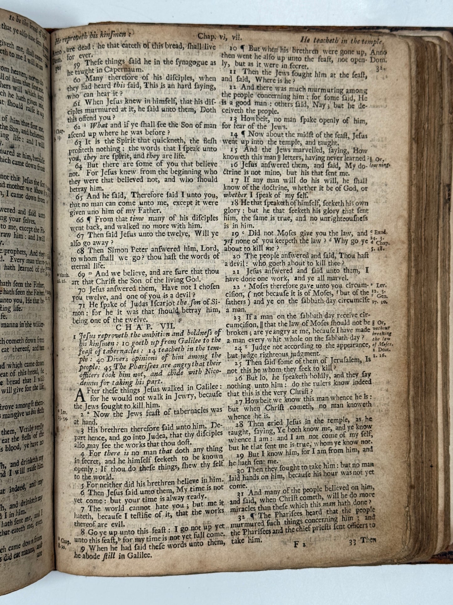 Antique King James Bible 1719 John Baskett