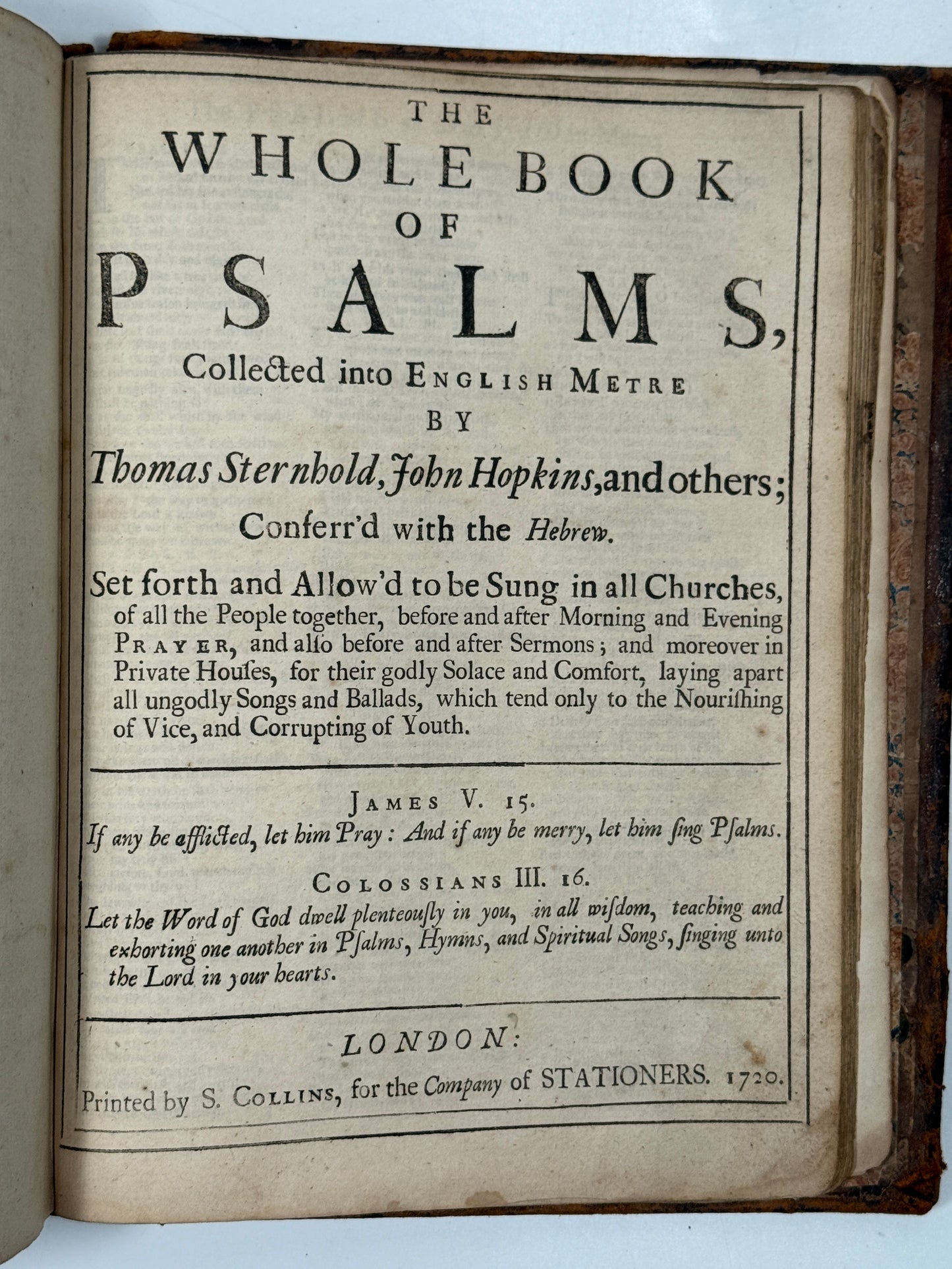 Antique King James Bible 1719 John Baskett