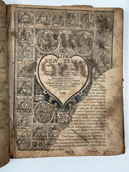Antique Bible 1599 Geneva Bible