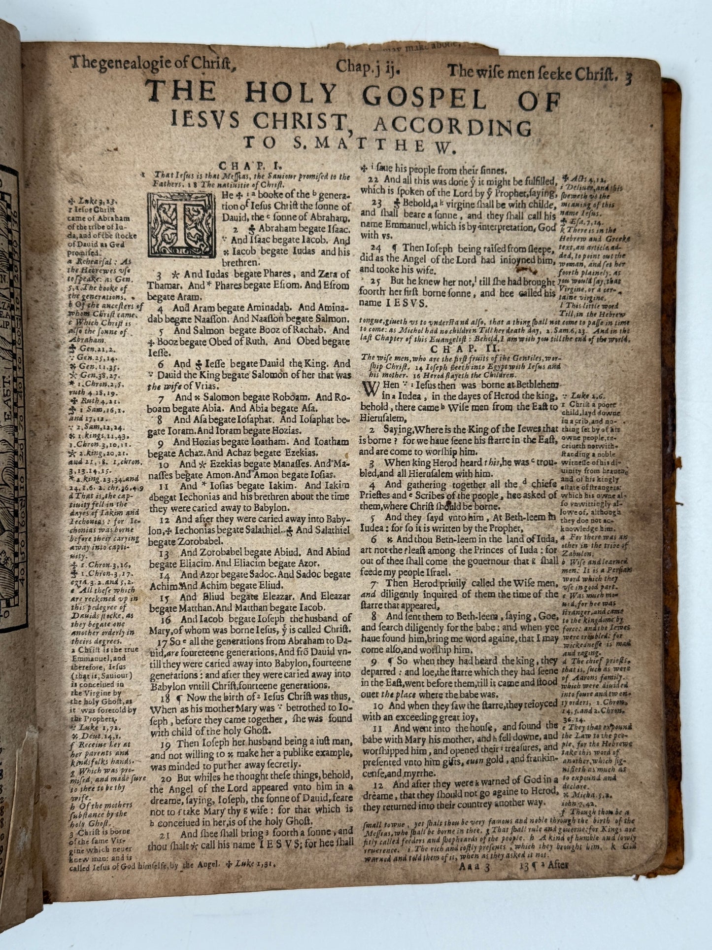 Antique Bible 1599 Geneva Bible