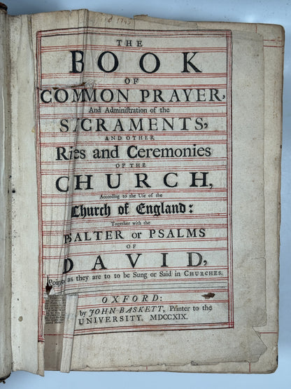 Antique King James Bible 1719-1723 John Baskett