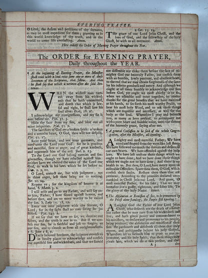 Antique King James Bible 1719-1723 John Baskett