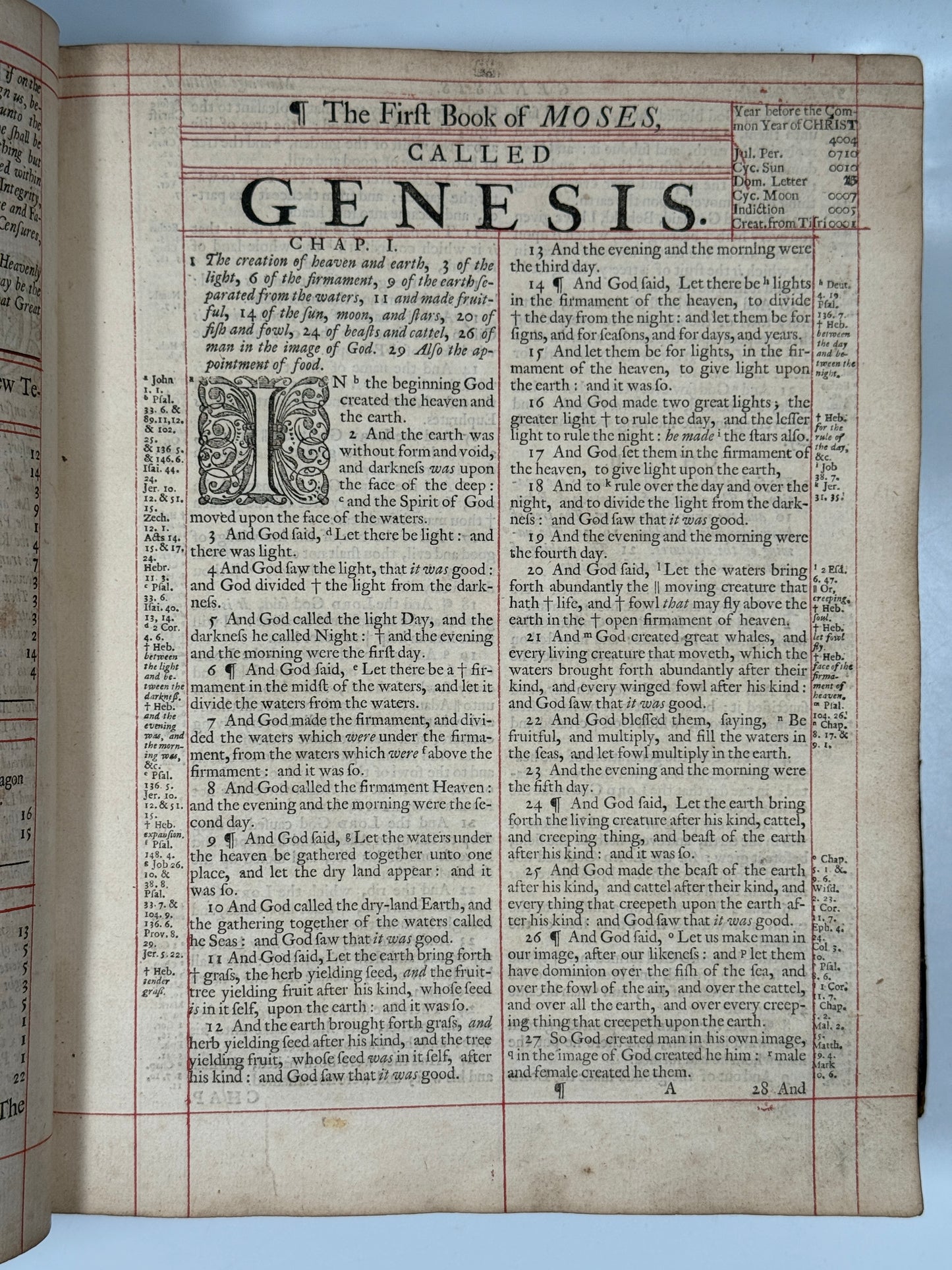 Antique King James Bible 1719-1723 John Baskett