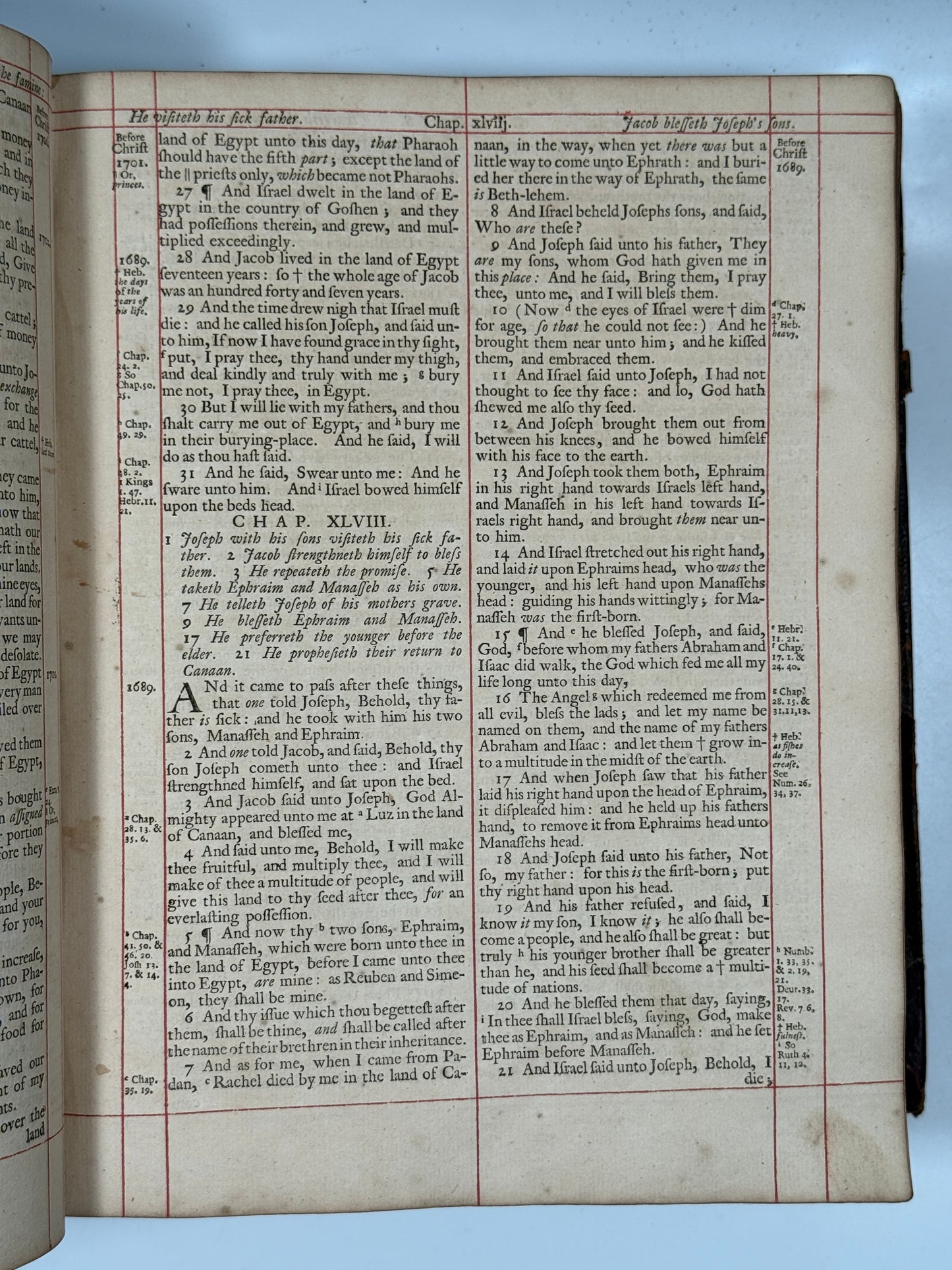 Antique King James Bible 1719-1723 John Baskett