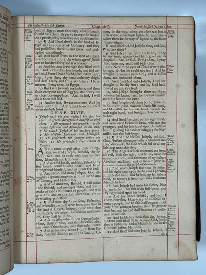 Antique King James Bible 1719-1723 John Baskett