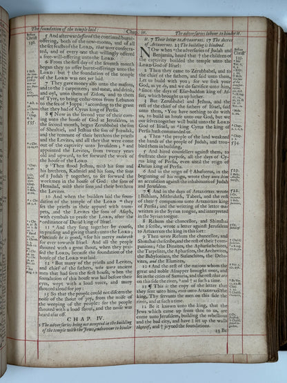 Antique King James Bible 1719-1723 John Baskett