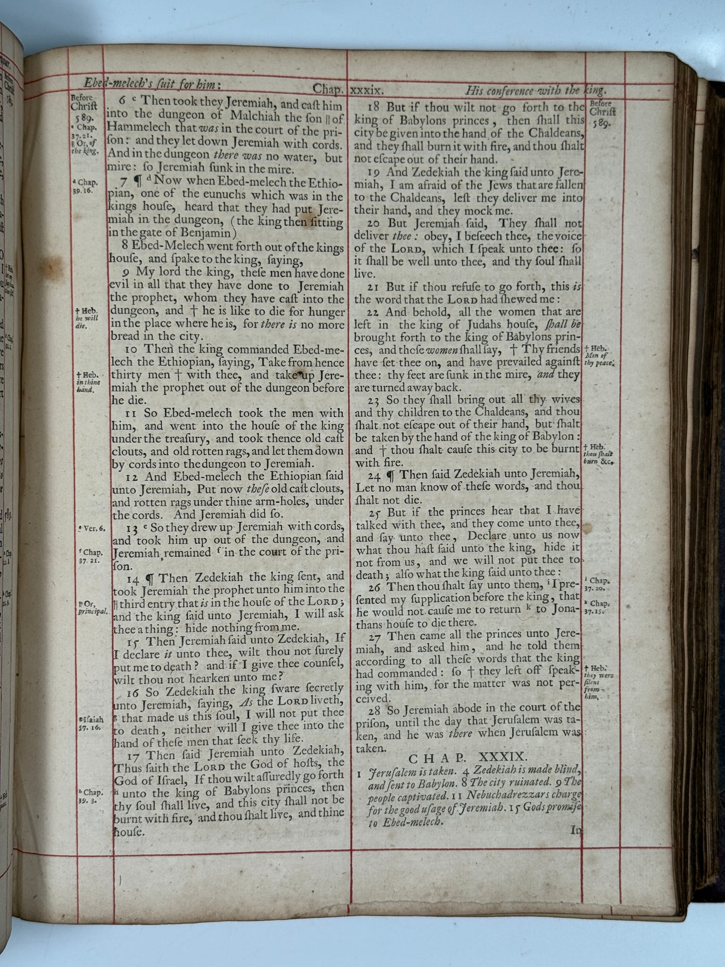 Antique King James Bible 1719-1723 John Baskett