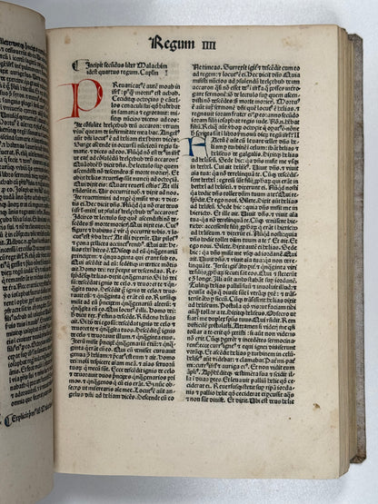 1480 Biblia Latina: Incunable Bible Franciscus Renner Imprint