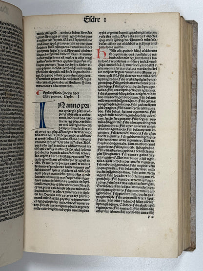 1480 Biblia Latina: Incunable Bible Franciscus Renner Imprint