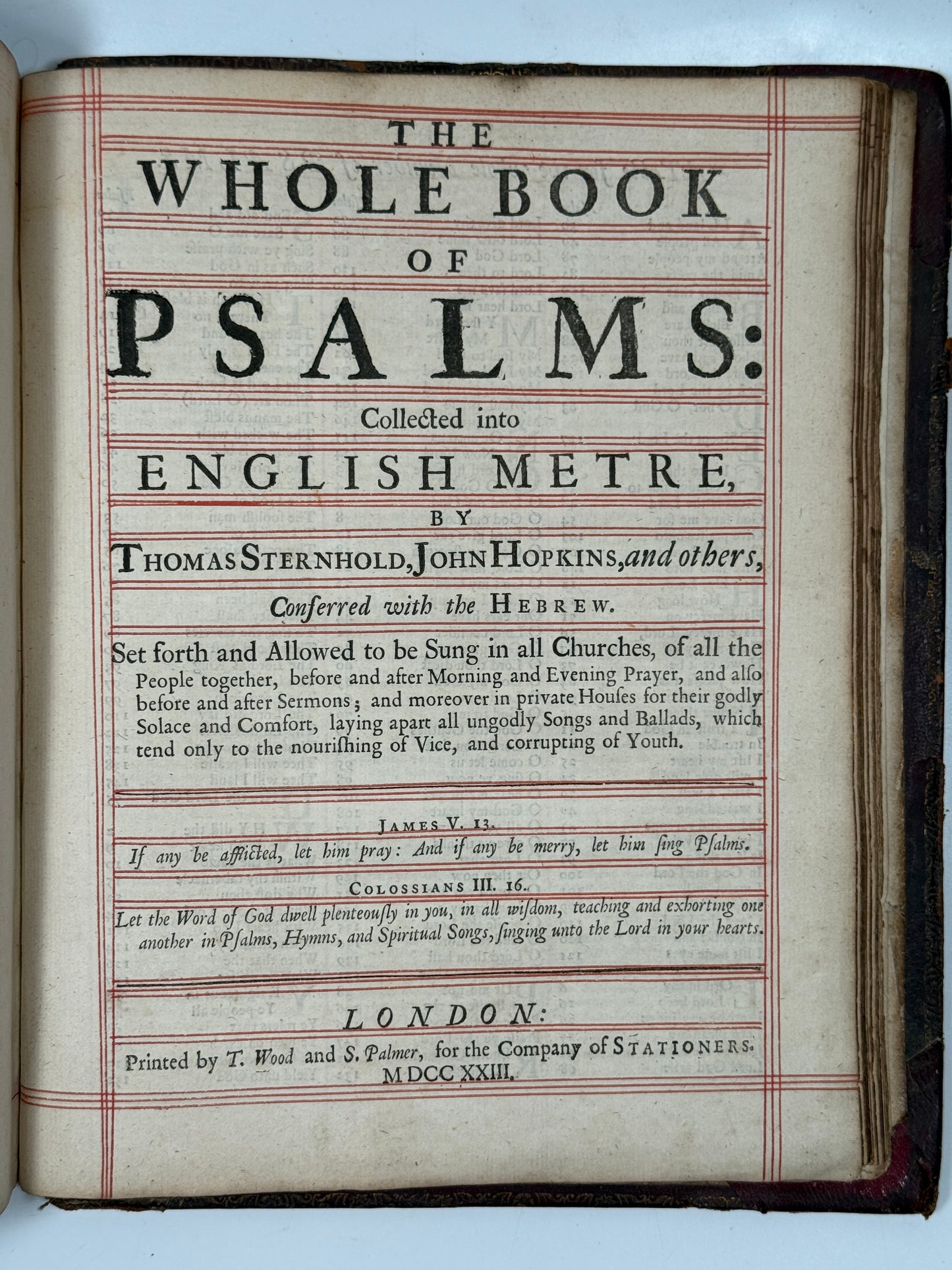 Antique King James Bible 1719-1723 John Baskett