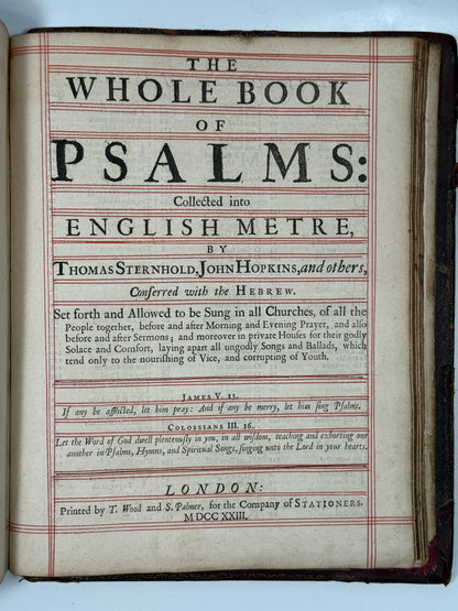 Antique King James Bible 1719-1723 John Baskett