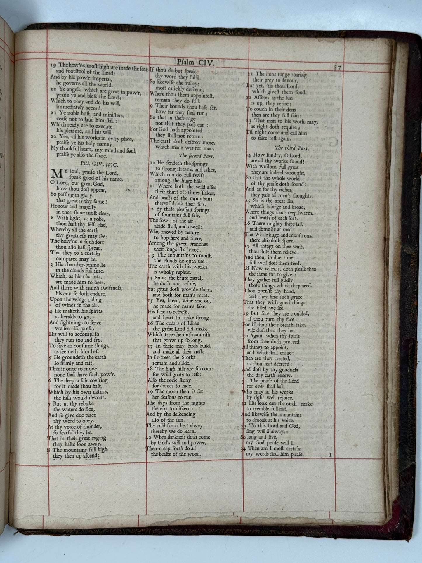 Antique King James Bible 1719-1723 John Baskett