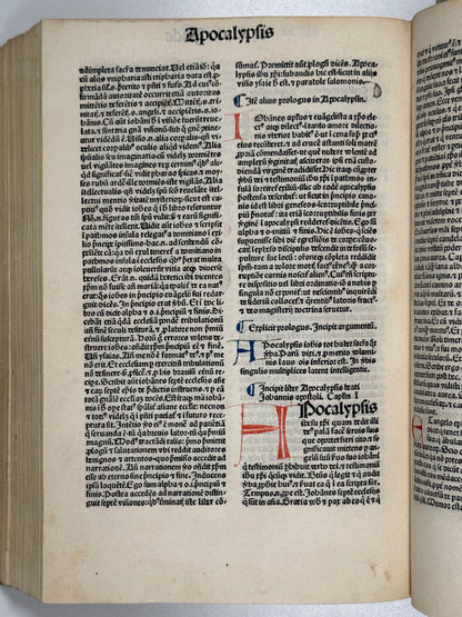 1480 Biblia Latina: Incunable Bible Franciscus Renner Imprint