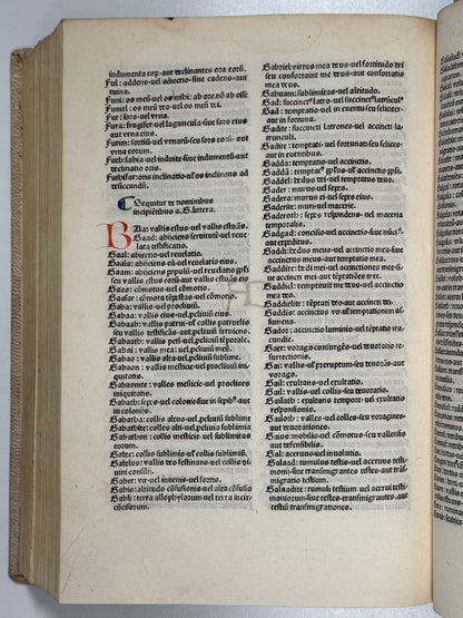 1480 Biblia Latina: Incunable Bible Franciscus Renner Imprint