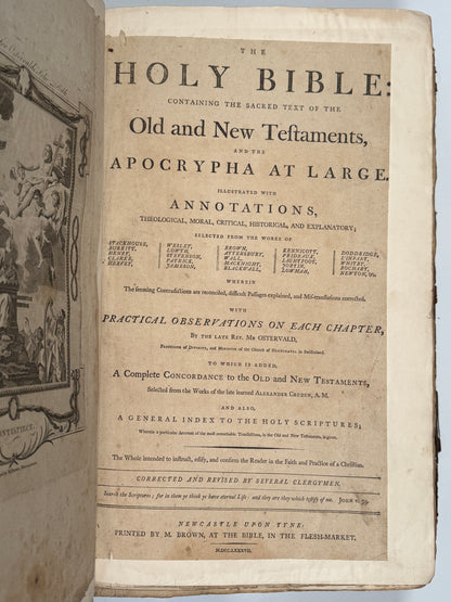 Antique King James Bible 1787 Giant Imperial Folio