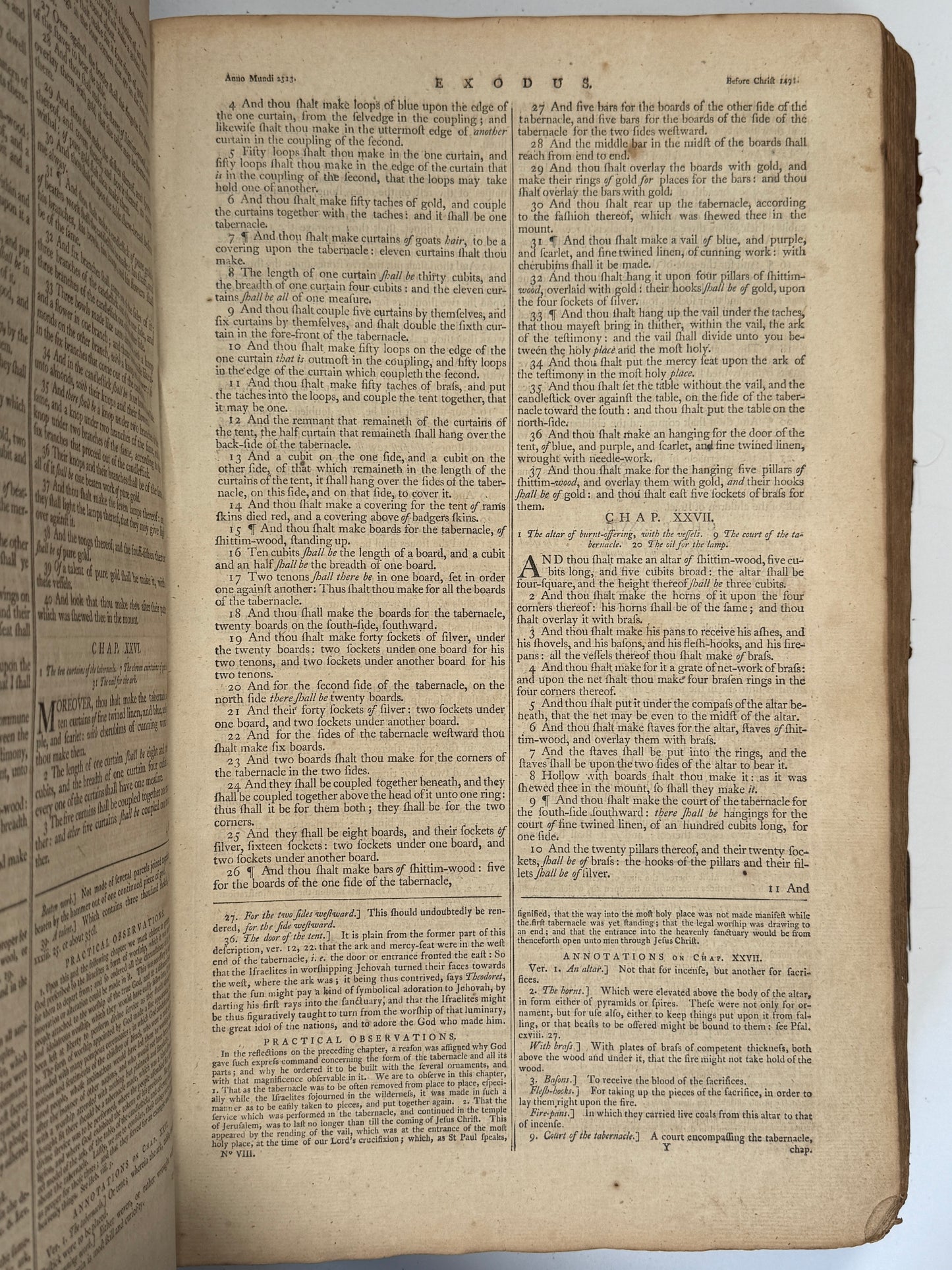 Antique King James Bible 1787 Giant Imperial Folio