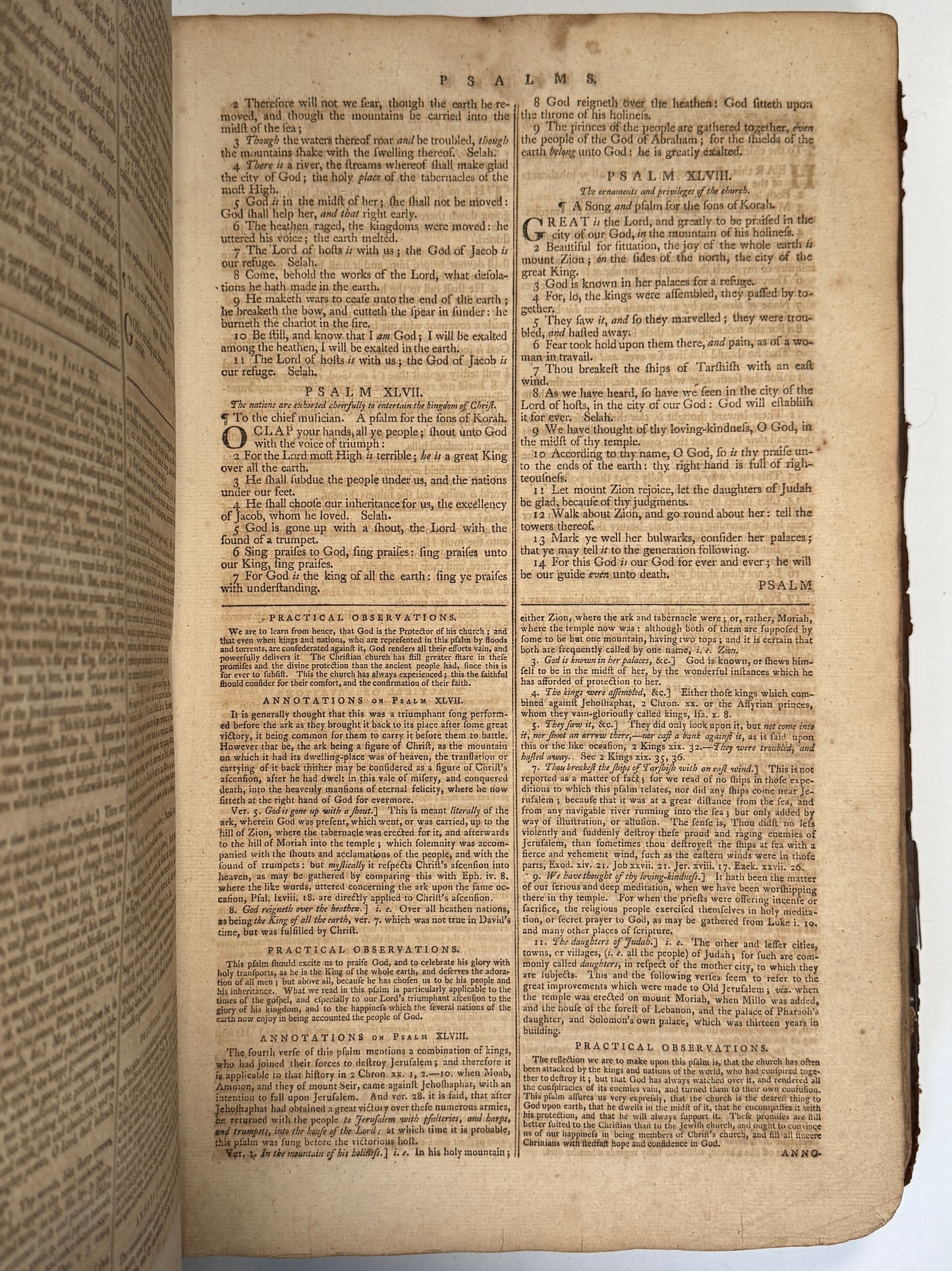 Antique King James Bible 1787 Giant Imperial Folio