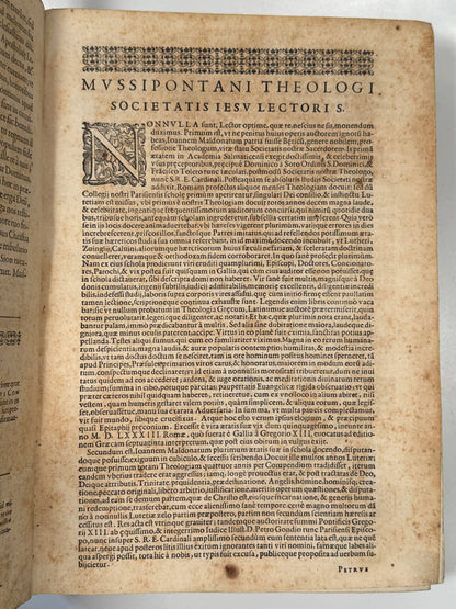 Commentary on the Gospels 1597 John Maldonatus