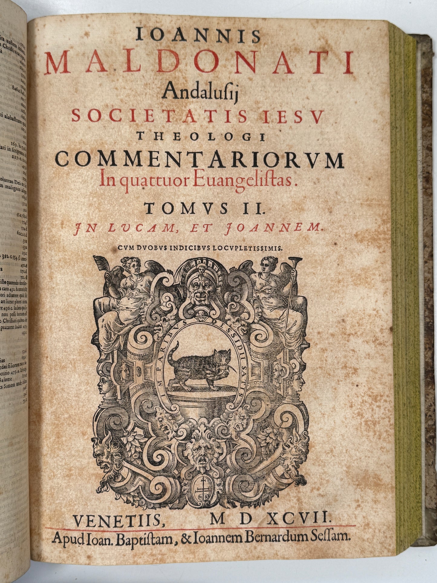 Commentary on the Gospels 1597 John Maldonatus
