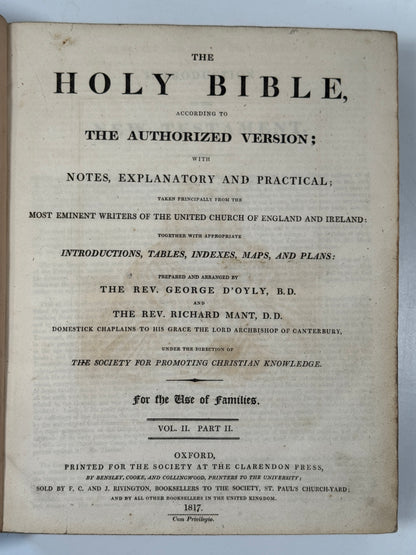 Antique King James Bible 1817 Clarendon Press