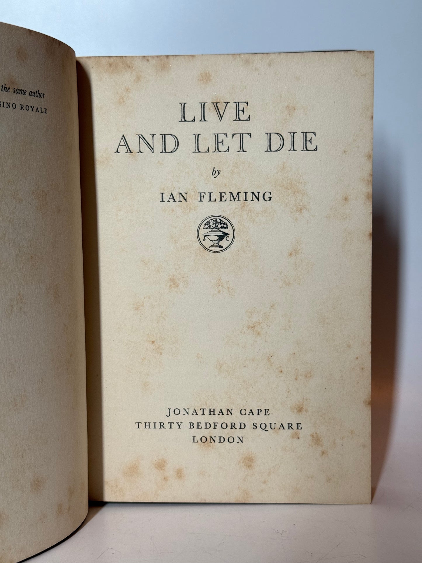 Live and Let Die by Ian Fleming 1954 First Edition First Impression in the Dust Jacket