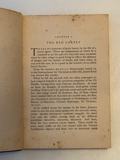 Live and Let Die by Ian Fleming 1954 First Edition First Impression in the Dust Jacket