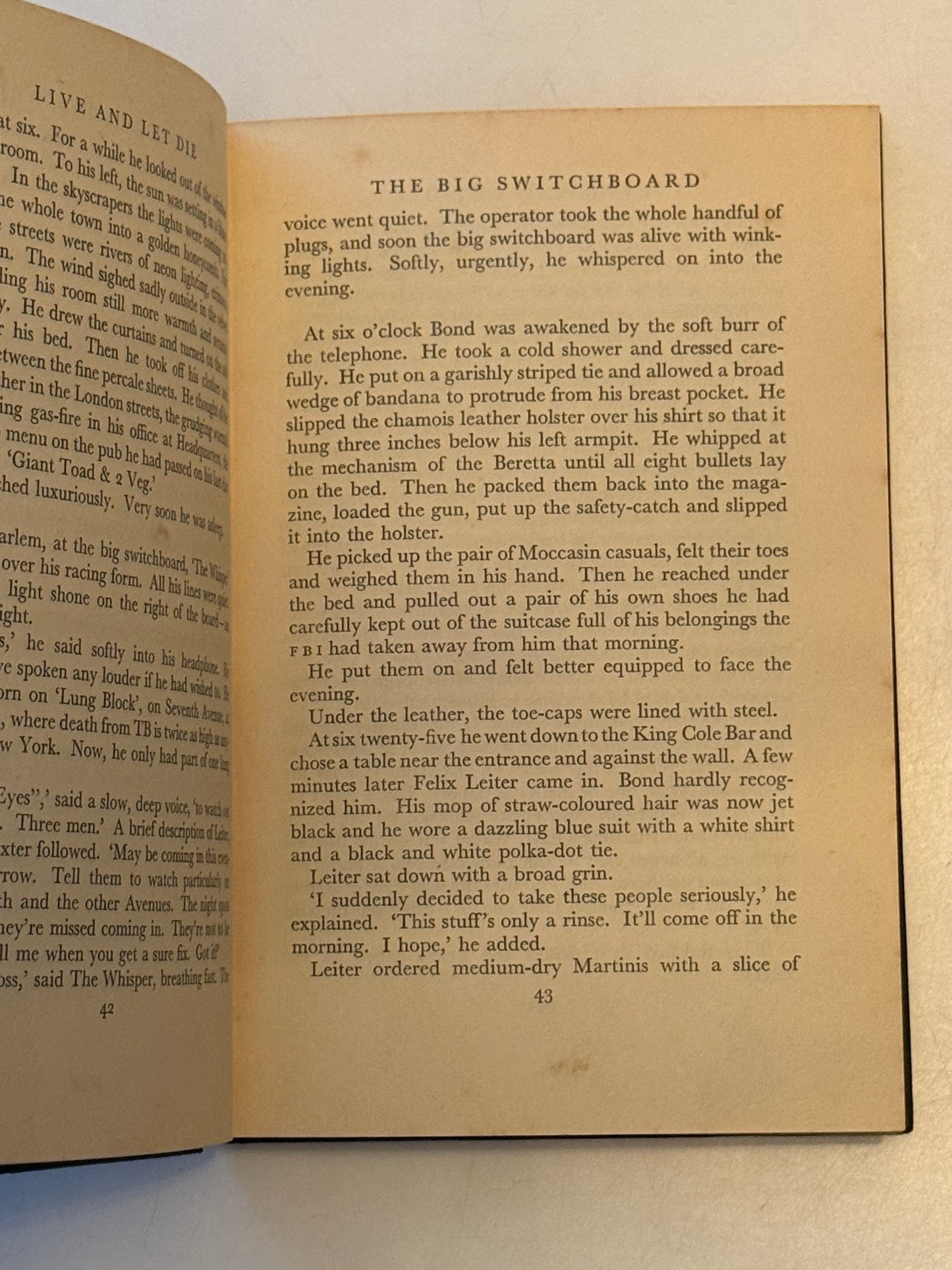 Live and Let Die by Ian Fleming 1954 First Edition First Impression in the Dust Jacket