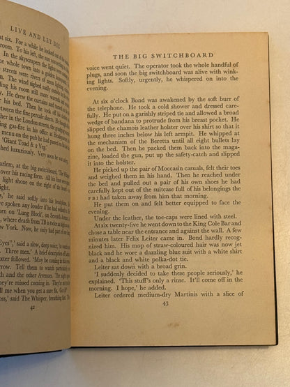 Live and Let Die by Ian Fleming 1954 First Edition First Impression in the Dust Jacket