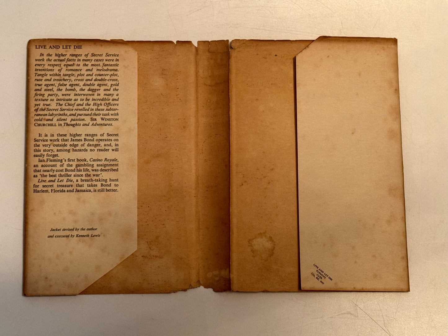 Live and Let Die by Ian Fleming 1954 First Edition First Impression in the Dust Jacket