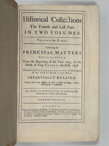 John Rushworth's Historical Collections 1721