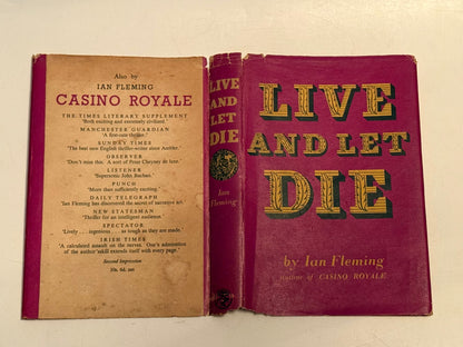 Live and Let Die by Ian Fleming 1954 First Edition First Impression in the Dust Jacket