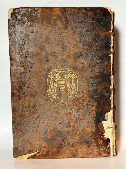 Antique Bible 1528 Estienne First Edition, Vulgate, Hand-Coloured