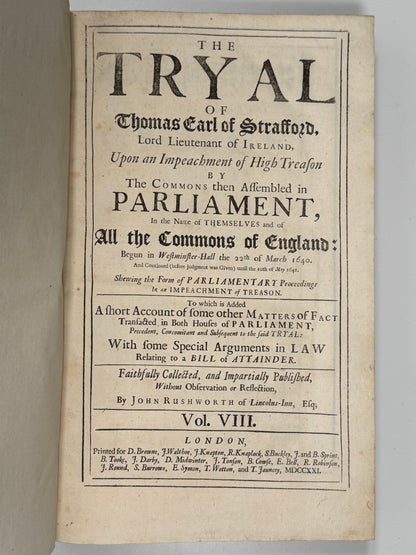 John Rushworth's Historical Collections 1721