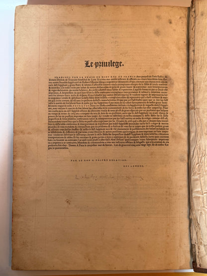 Antique Bible 1528 Estienne First Edition, Vulgate, Hand-Coloured
