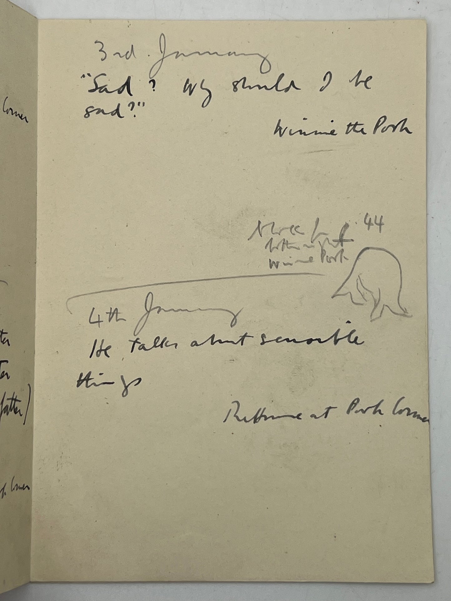 The Christopher Robin Birthday Book A.A. Milne's Pre-Proof Autograph Manuscript