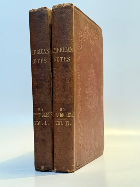 American Notes by Charles Dickens 1842 Original Cloth, Third Edition