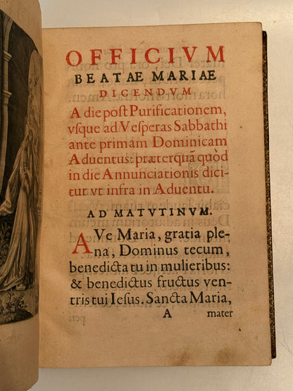 Royal Plantin Book of Hours 1600 First Edition in an English Binding