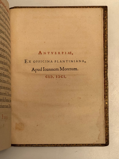 Royal Plantin Book of Hours 1600 First Edition in an English Binding