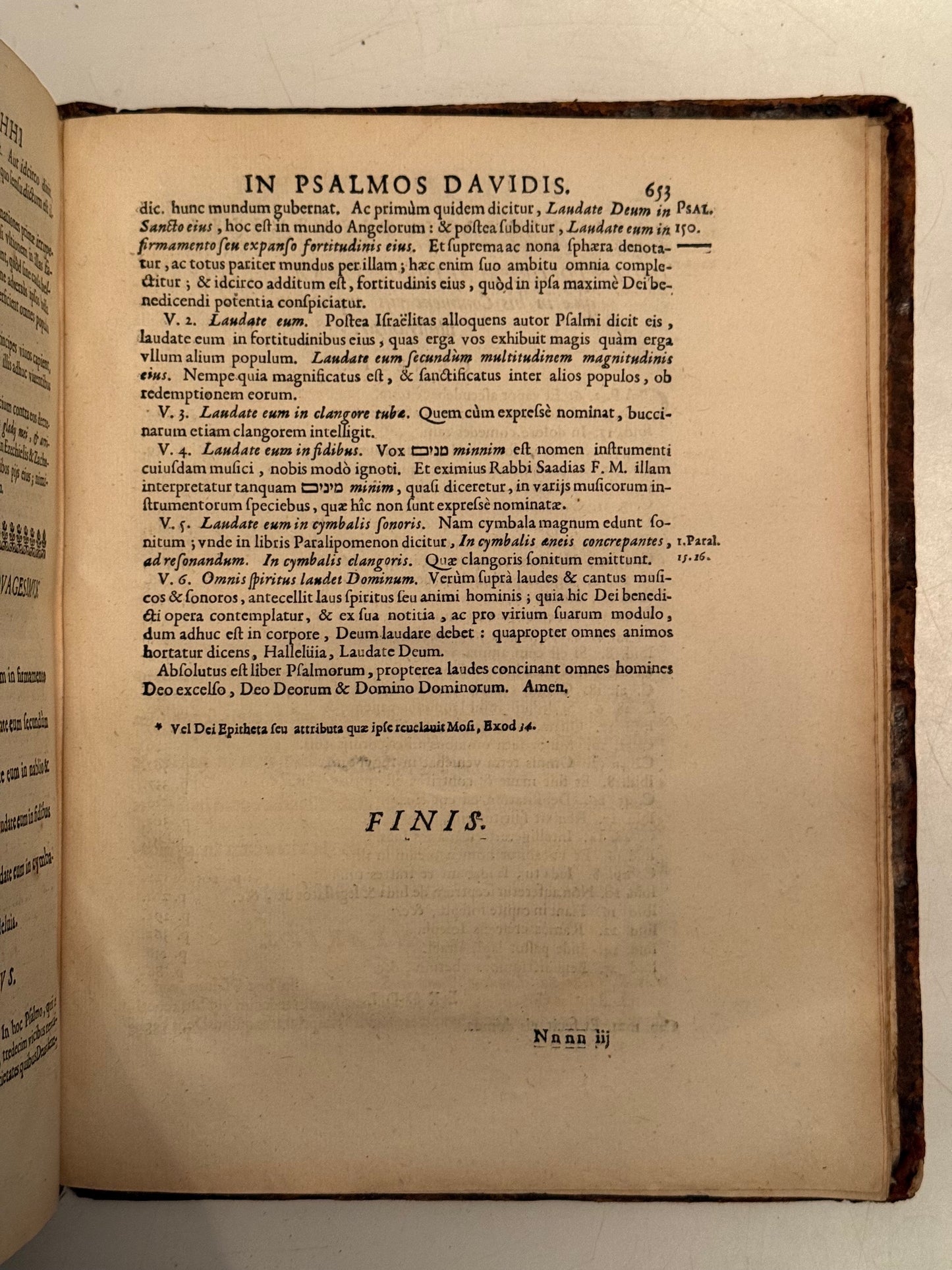 Rabbi David Kimhi's Commentary on the Psalms 1666 Maurist Provenance