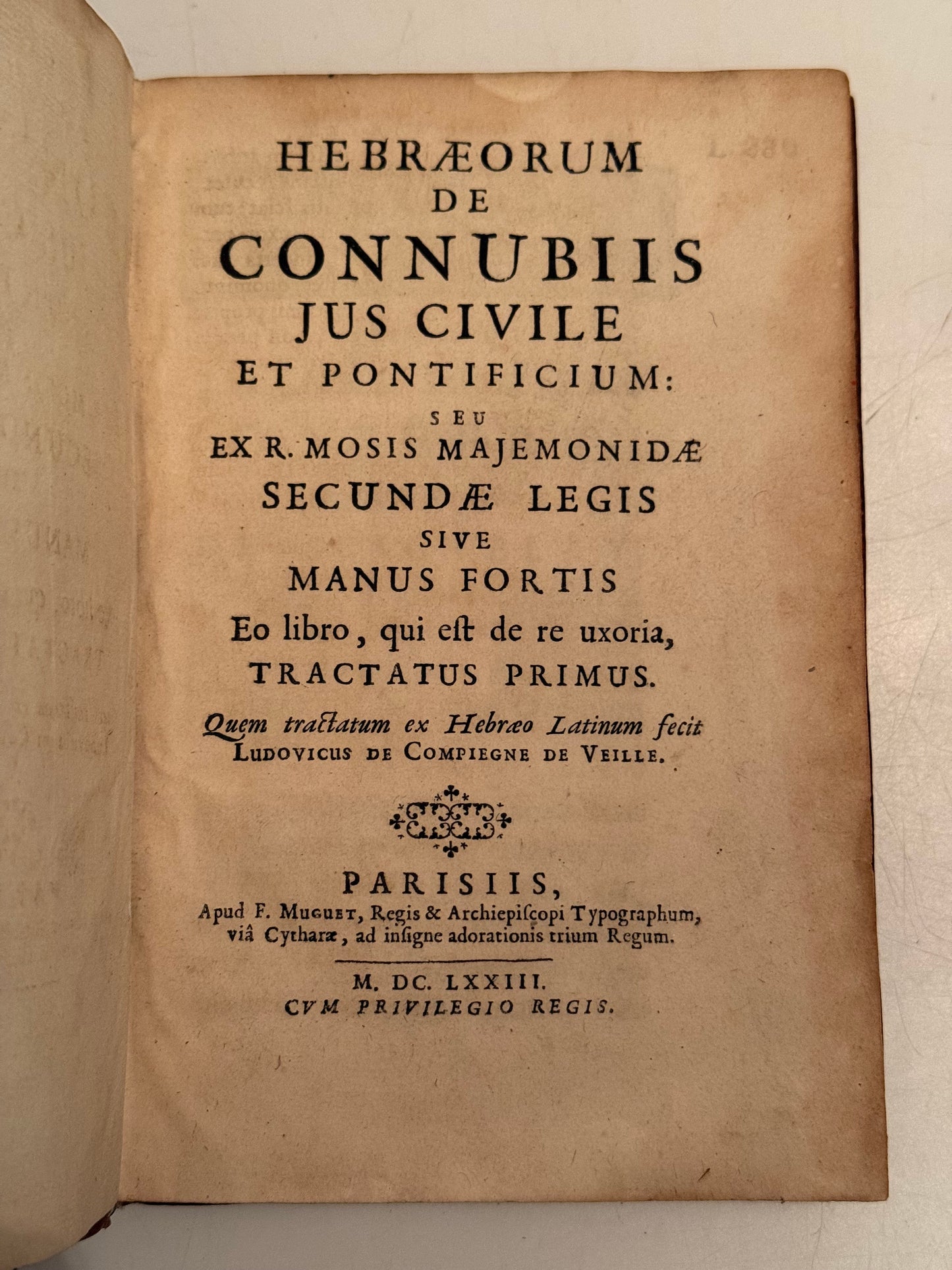 Maimonides Mishnah Torah 1673