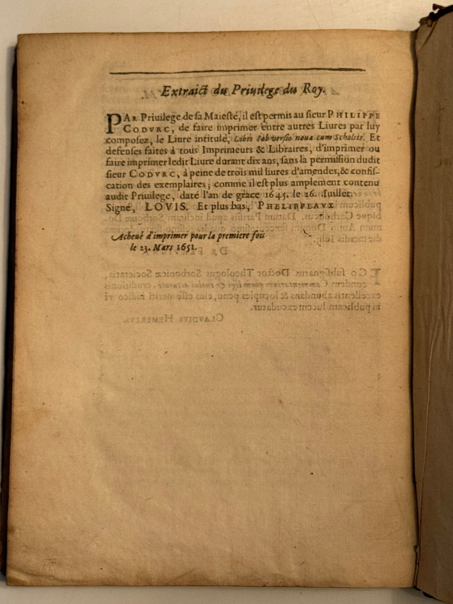 Philippe Codurc on Job 1651 First Edition