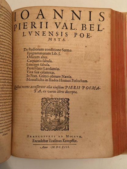 Valeriano's Hieroglyphica 1614