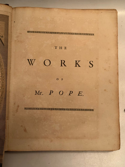 The Works of Alexander Pope 1717-35 First Edition