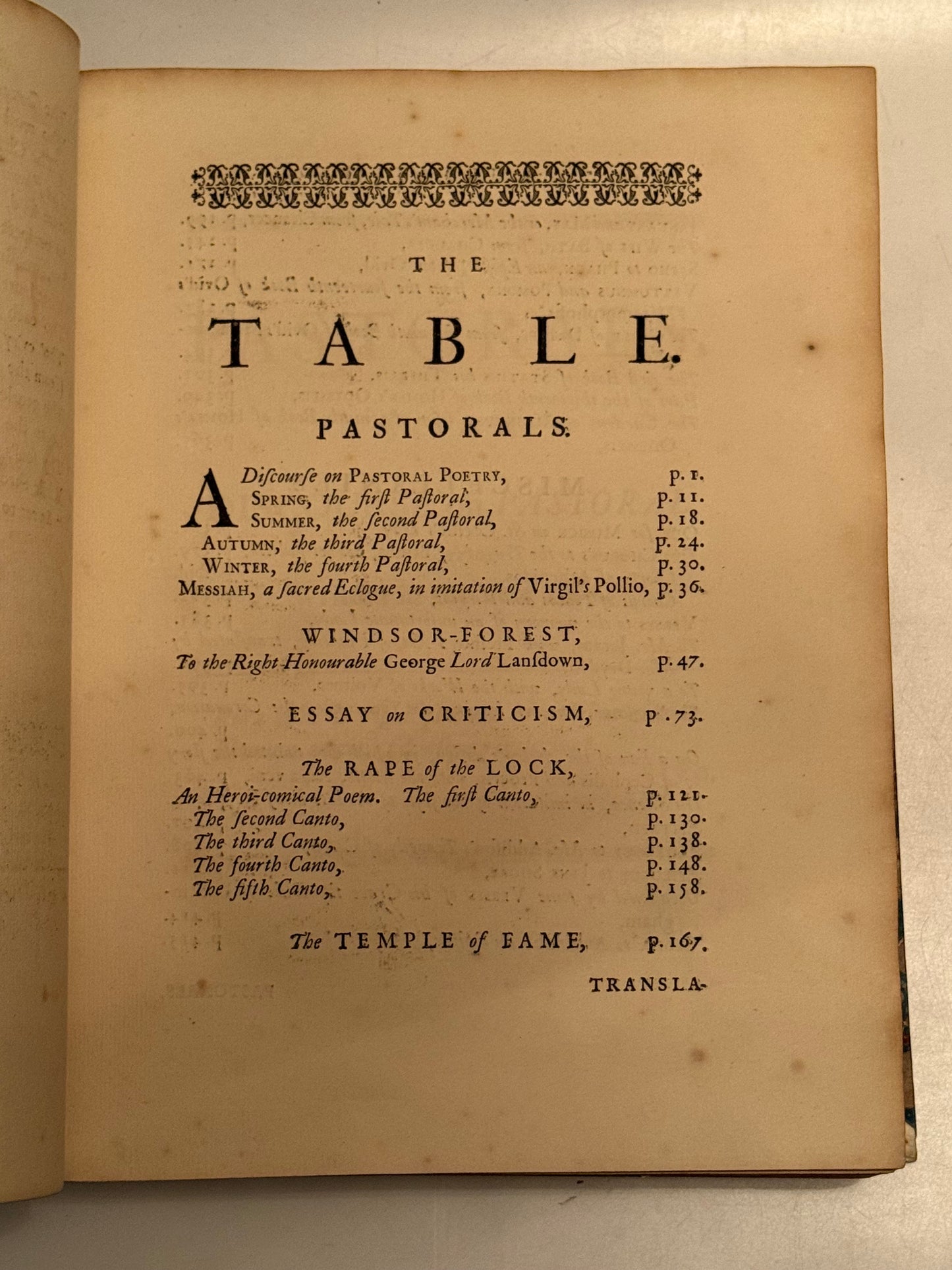 The Works of Alexander Pope 1717-35 First Edition