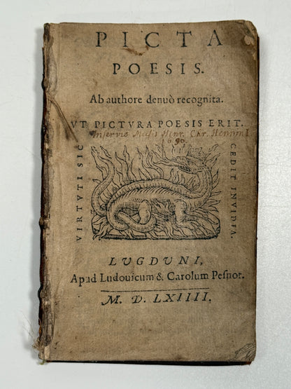 Picta Poesis 1564 Barthelemy Aneau