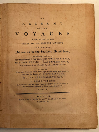 Captain Cook's First Voyage 1773