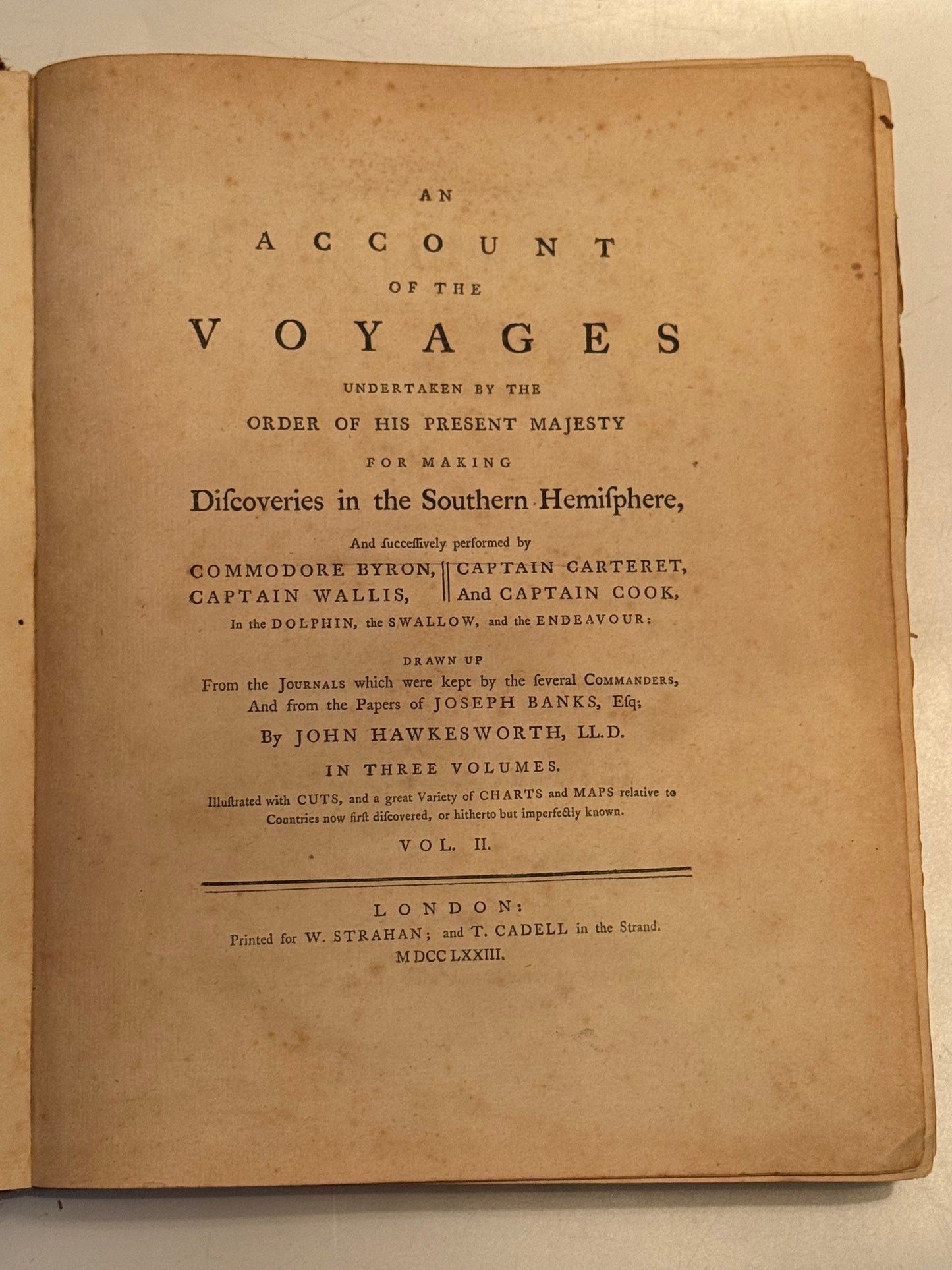 Captain Cook's First Voyage 1773