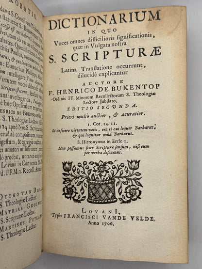 The Pedagogue to the Holy of Holies 1706