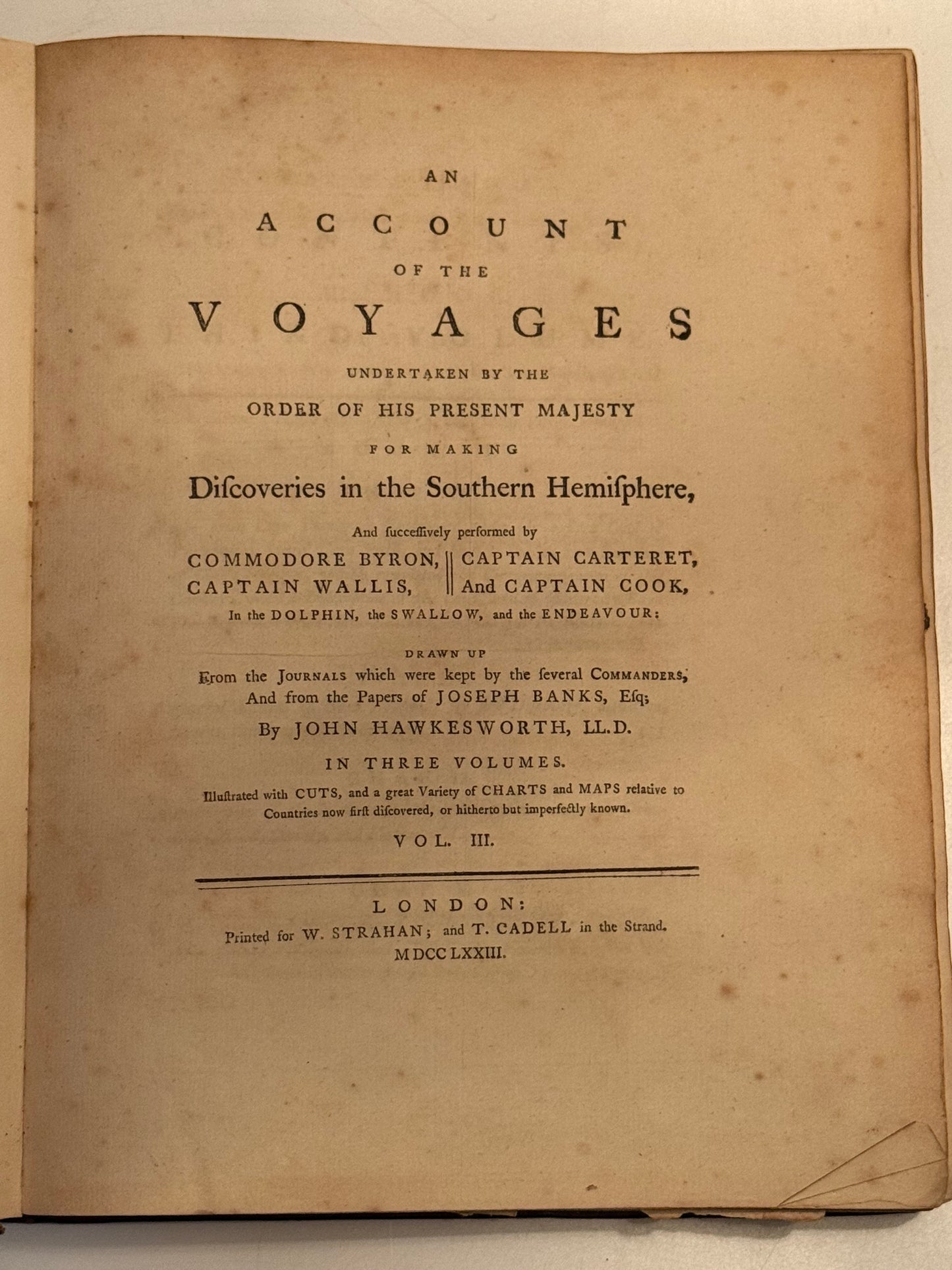Captain Cook's First Voyage 1773